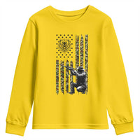 Bear Hunting Youth Sweatshirt Camo American Flag Hunter Gift - Wonder Print Shop