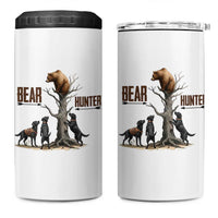 Bear Hunter 4 in 1 Can Cooler Tumbler Black Lab Retriever Funny Hunting Gift - Wonder Print Shop