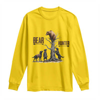 Bear Hunter Long Sleeve Shirt Black Lab Retriever Funny Hunting Gift - Wonder Print Shop