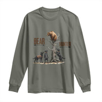 Bear Hunter Long Sleeve Shirt Black Lab Retriever Funny Hunting Gift - Wonder Print Shop