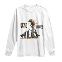 Bear Hunter Long Sleeve Shirt Black Lab Retriever Funny Hunting Gift - Wonder Print Shop