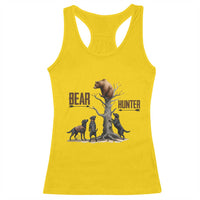 Bear Hunter Racerback Tank Top Black Lab Retriever Funny Hunting Gift - Wonder Print Shop