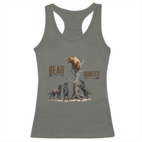 Bear Hunter Racerback Tank Top Black Lab Retriever Funny Hunting Gift - Wonder Print Shop