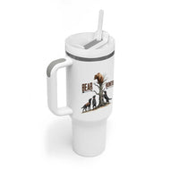 Bear Hunter Tumbler With Handle Black Lab Retriever Funny Hunting Gift - Wonder Print Shop