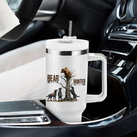 Bear Hunter Tumbler With Handle Black Lab Retriever Funny Hunting Gift - Wonder Print Shop