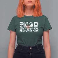 Bear Hunter T Shirt For Women Outdoor Adventure Gift - Wonder Print Shop
