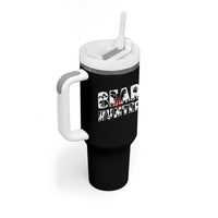 Bear Hunter Tumbler With Handle Outdoor Adventure Gift - Wonder Print Shop