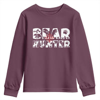 Bear Hunter Youth Sweatshirt Outdoor Adventure Gift - Wonder Print Shop