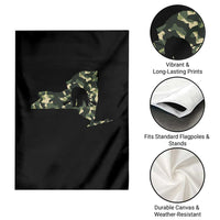 New York Bear Hunter Garden Flag Camo Map Hunting Season Gift - Wonder Print Shop