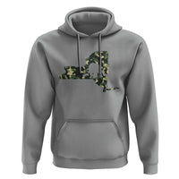 New York Bear Hunter Hoodie Camo Map Hunting Season Gift - Wonder Print Shop