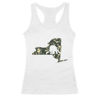 New York Bear Hunter Racerback Tank Top Camo Map Hunting Season Gift - Wonder Print Shop