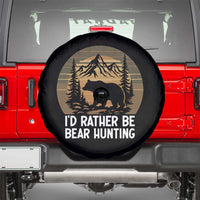 Id Rather Be Bear Hunting Spare Tire Cover Retro Sunset Hunter Gift - Wonder Print Shop