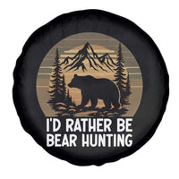 Id Rather Be Bear Hunting Spare Tire Cover Retro Sunset Hunter Gift - Wonder Print Shop