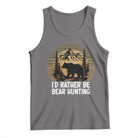 Id Rather Be Bear Hunting Tank Top Retro Sunset Hunter Gift - Wonder Print Shop