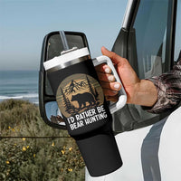Id Rather Be Bear Hunting Tumbler With Handle Retro Sunset Hunter Gift - Wonder Print Shop