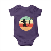 Retro Sunset Hunter Gift Baby Onesie Women Bow Hunters - Wonder Print Shop
