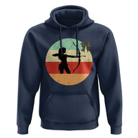 Retro Sunset Hunter Gift Hoodie Women Bow Hunters - Wonder Print Shop