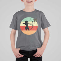 Retro Sunset Hunter Gift T Shirt For Kid Women Bow Hunters - Wonder Print Shop