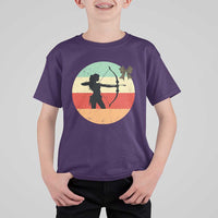 Retro Sunset Hunter Gift T Shirt For Kid Women Bow Hunters - Wonder Print Shop