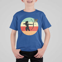 Retro Sunset Hunter Gift T Shirt For Kid Women Bow Hunters - Wonder Print Shop