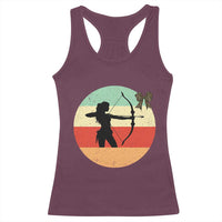 Retro Sunset Hunter Gift Racerback Tank Top Women Bow Hunters - Wonder Print Shop