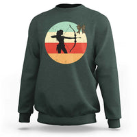 Retro Sunset Hunter Gift Sweatshirt Women Bow Hunters - Wonder Print Shop
