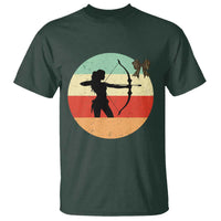 Retro Sunset Hunter Gift T Shirt Women Bow Hunters - Wonder Print Shop