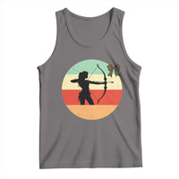 Retro Sunset Hunter Gift Tank Top Women Bow Hunters - Wonder Print Shop
