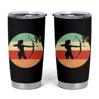 Retro Sunset Hunter Gift Tumbler Cup Women Bow Hunters - Wonder Print Shop