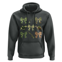 Women Bear Hunting Season Hoodie Camo Bow Coquette Gift - Wonder Print Shop