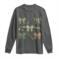 Women Bear Hunting Season Long Sleeve Shirt Camo Bow Coquette Gift - Wonder Print Shop