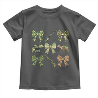 Women Bear Hunting Season Toddler T Shirt Camo Bow Coquette Gift - Wonder Print Shop