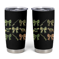 Women Bear Hunting Season Tumbler Cup Camo Bow Coquette Gift - Wonder Print Shop