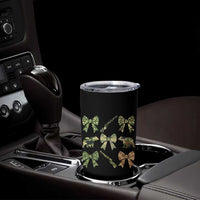 Women Bear Hunting Season Tumbler Cup Camo Bow Coquette Gift - Wonder Print Shop