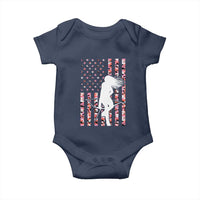 Patriotic Women Bow Hunter Baby Onesie American Flag Pink Camo Gift - Wonder Print Shop