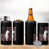 Patriotic Women Bow Hunter 4 in 1 Can Cooler Tumbler American Flag Pink Camo Gift - Wonder Print Shop