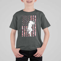 Patriotic Women Bow Hunter T Shirt For Kid American Flag Pink Camo Gift - Wonder Print Shop