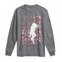 Patriotic Women Bow Hunter Long Sleeve Shirt American Flag Pink Camo Gift - Wonder Print Shop