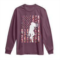 Patriotic Women Bow Hunter Long Sleeve Shirt American Flag Pink Camo Gift - Wonder Print Shop