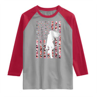 Patriotic Women Bow Hunter Raglan Shirt American Flag Pink Camo Gift - Wonder Print Shop