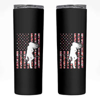 Patriotic Women Bow Hunter Skinny Tumbler American Flag Pink Camo Gift - Wonder Print Shop