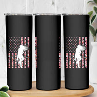 Patriotic Women Bow Hunter Skinny Tumbler American Flag Pink Camo Gift - Wonder Print Shop