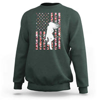 Patriotic Women Bow Hunter Sweatshirt American Flag Pink Camo Gift - Wonder Print Shop