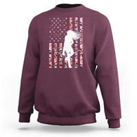Patriotic Women Bow Hunter Sweatshirt American Flag Pink Camo Gift - Wonder Print Shop
