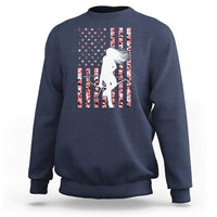 Patriotic Women Bow Hunter Sweatshirt American Flag Pink Camo Gift - Wonder Print Shop