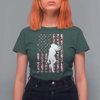 Patriotic Women Bow Hunter T Shirt For Women American Flag Pink Camo Gift - Wonder Print Shop
