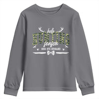 Funny Hunting Lover Youth Sweatshirt Hello Hunting Season Goodbye Husband - Wonder Print Shop