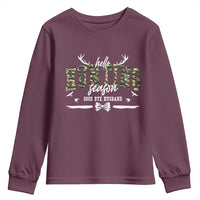 Funny Hunting Lover Youth Sweatshirt Hello Hunting Season Goodbye Husband - Wonder Print Shop