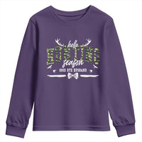 Funny Hunting Lover Youth Sweatshirt Hello Hunting Season Goodbye Husband - Wonder Print Shop