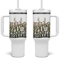 Hello Hunting Season Goodbye Husband Tumbler With Handle Funny Hunter Wife Gift - Wonder Print Shop